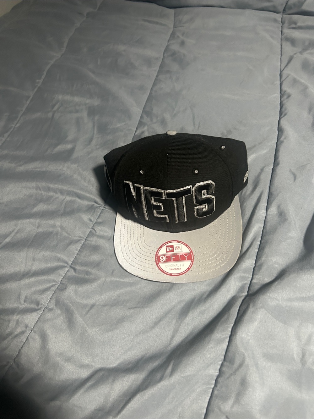 New Era Kids Brooklyn Nets Black and Gray Snapback Hat
